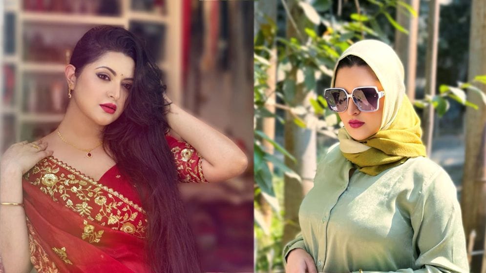 পরীমনির বাড়িতে শিক্ষার্থীদের ভিড়