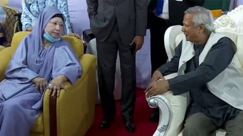খালেদা জিয়ার সঙ্গে আলাপচারিতায় ড. ইউনূস