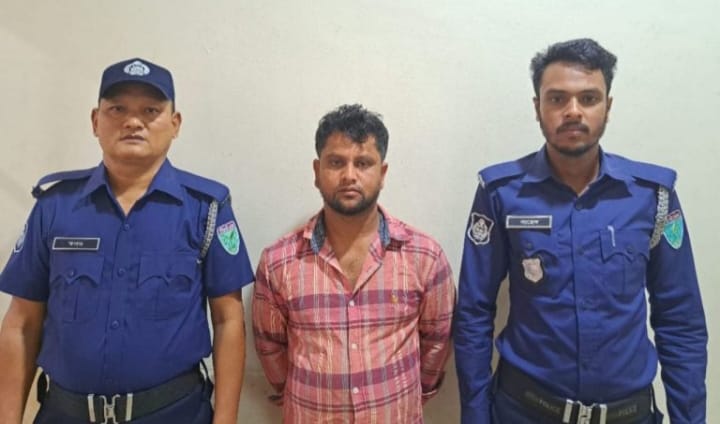 মাধবপুরে ৫ বছরের সাজাপ্রাপ্ত আসামী গ্রেফতার